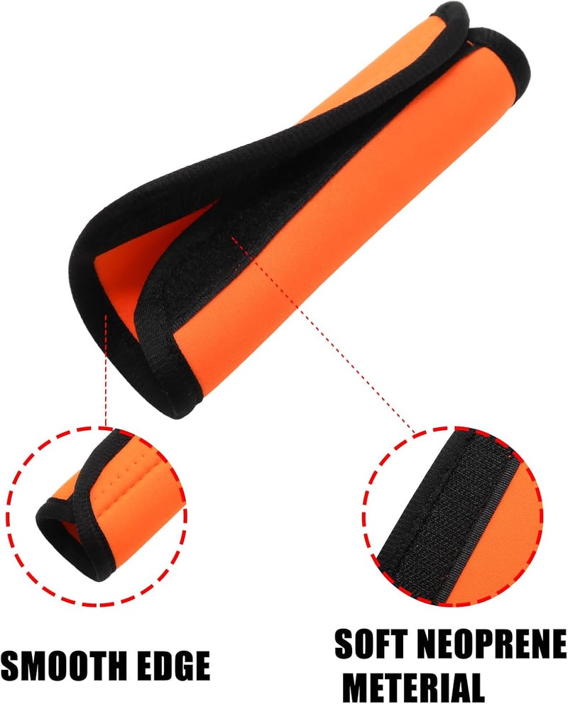 JAKOUE 2pcs Luggage Handle Wraps For Suitcase- Soft Suitcase Handle Covers for Travel Accessories（ Orange,Bright Color for Suitcase Tags Identifiers ） - Image 3